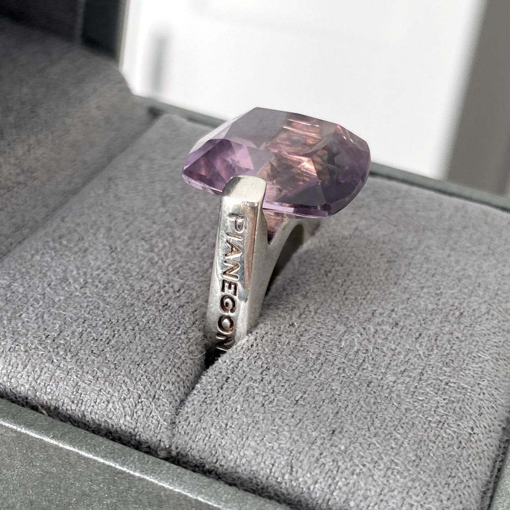 PIANEGONDA sterling silver 10ct violet Amethyst US Ring size 6.5